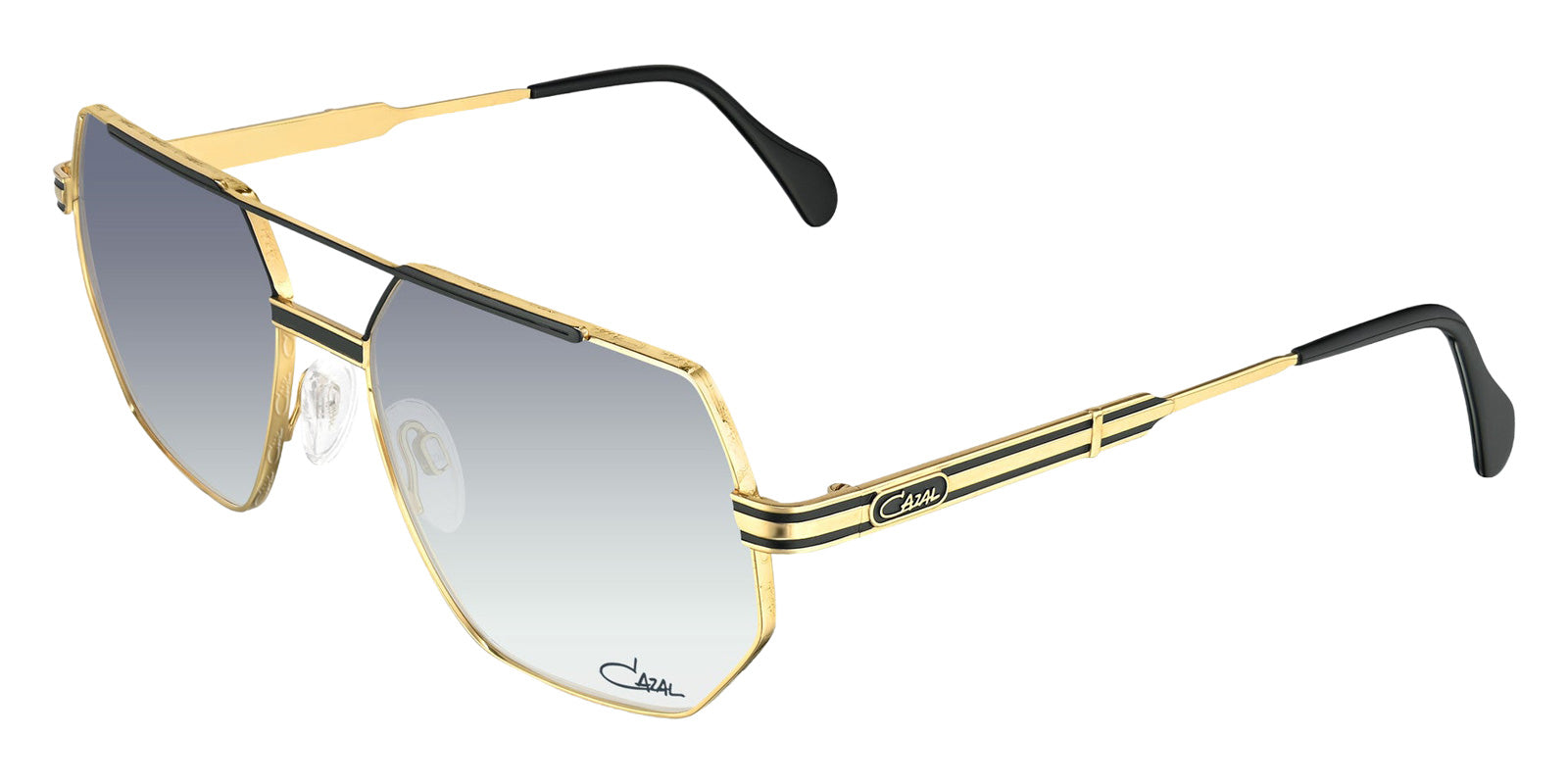 Cazal® 7113/3-Sunglasses Sunglasses - 001 Black-Gold/Grey Gradient/Ar Coated