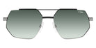 Cazal® 7113/3 Sunglasses - 004 Black-Silver/Green Gradient/Ar Coated