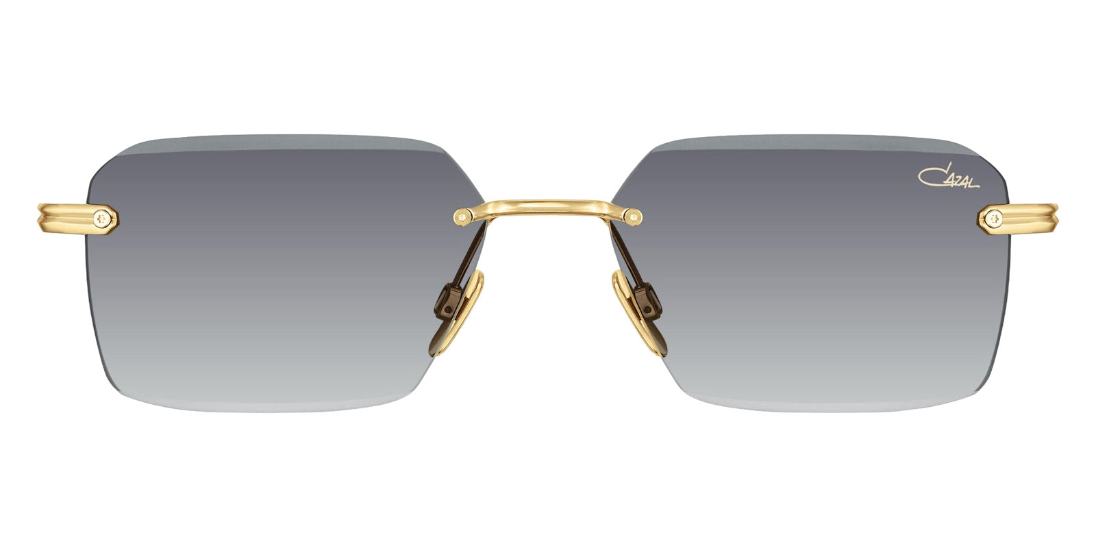 Cazal® 7116/3 Sunglasses - 001 Black-Gold/Grey Gradient/Ar Coated