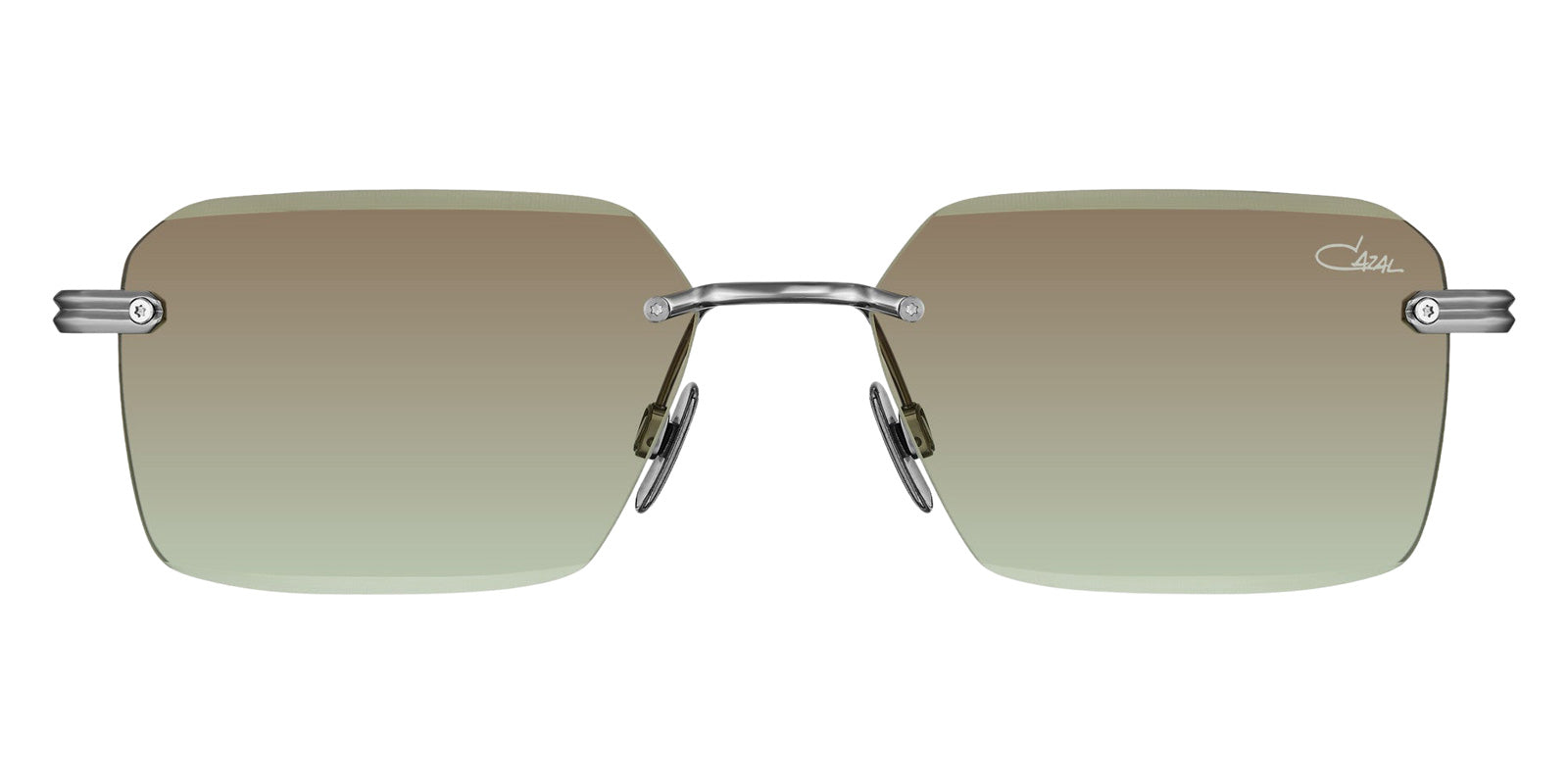 Cazal® 7116/3 Sunglasses - 003 Silver-Olive/Green Gradient/Ar Coated
