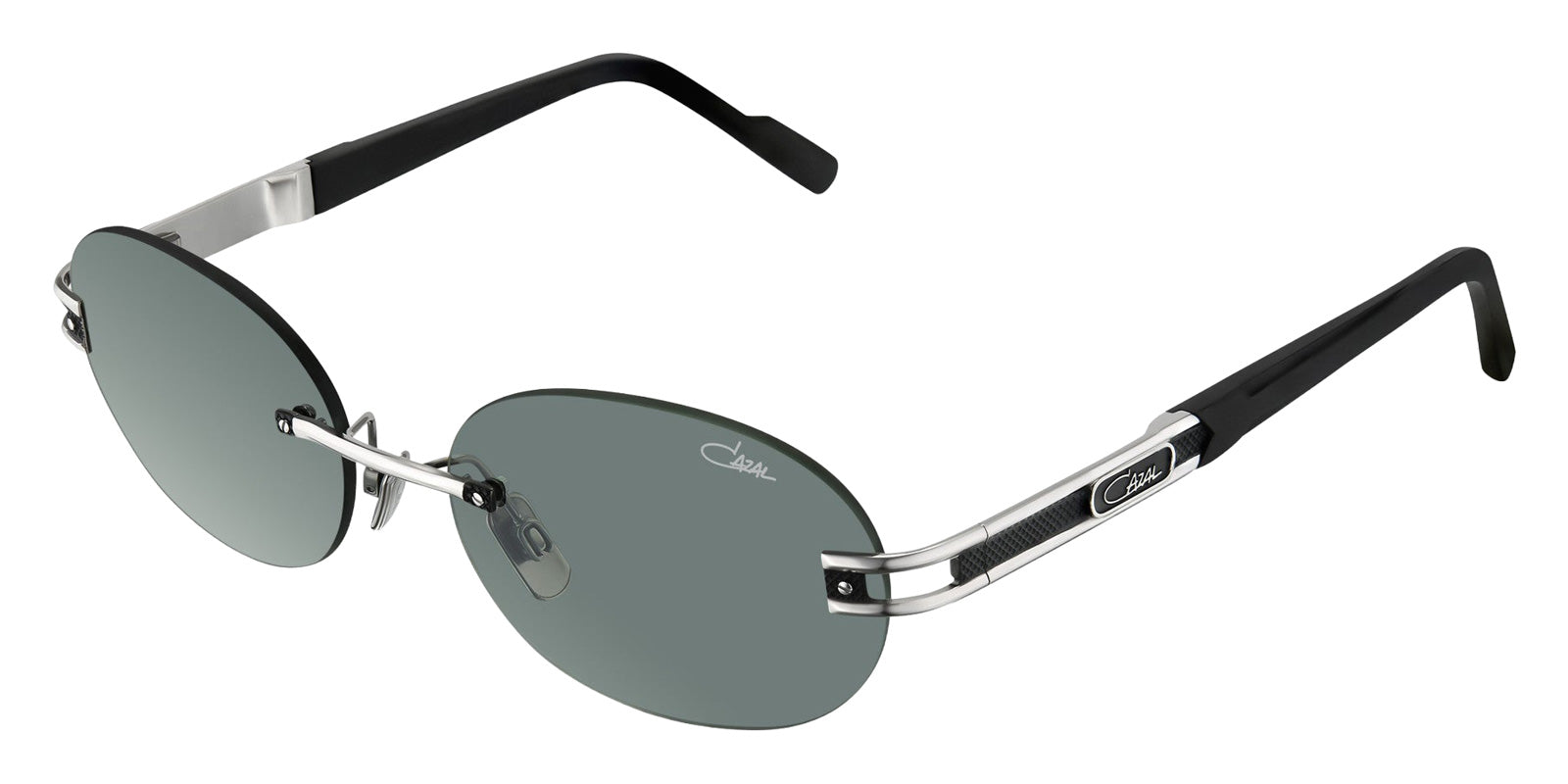 Cazal® 7118/3-Sunglasses Sunglasses - 002 Black-Silver Mat/Green Gradient/Ar Coated