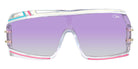 Cazal® 858 Sunglasses - 255 Crystal-Gold/Violet Gradient/Ar Coated