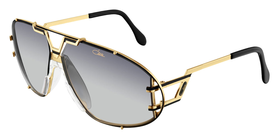 Cazal® 907-Sunglasses Sunglasses - 001 Black-Gold/Grey Gradient/Ar Coated