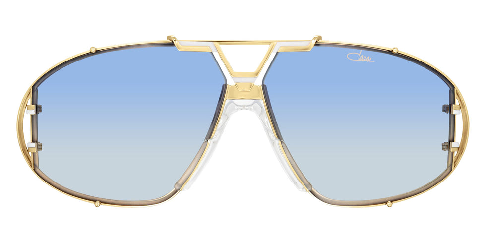 Cazal® 907 Sunglasses - 332 Gold-Milky White/Blue Gradient/Ar Coated