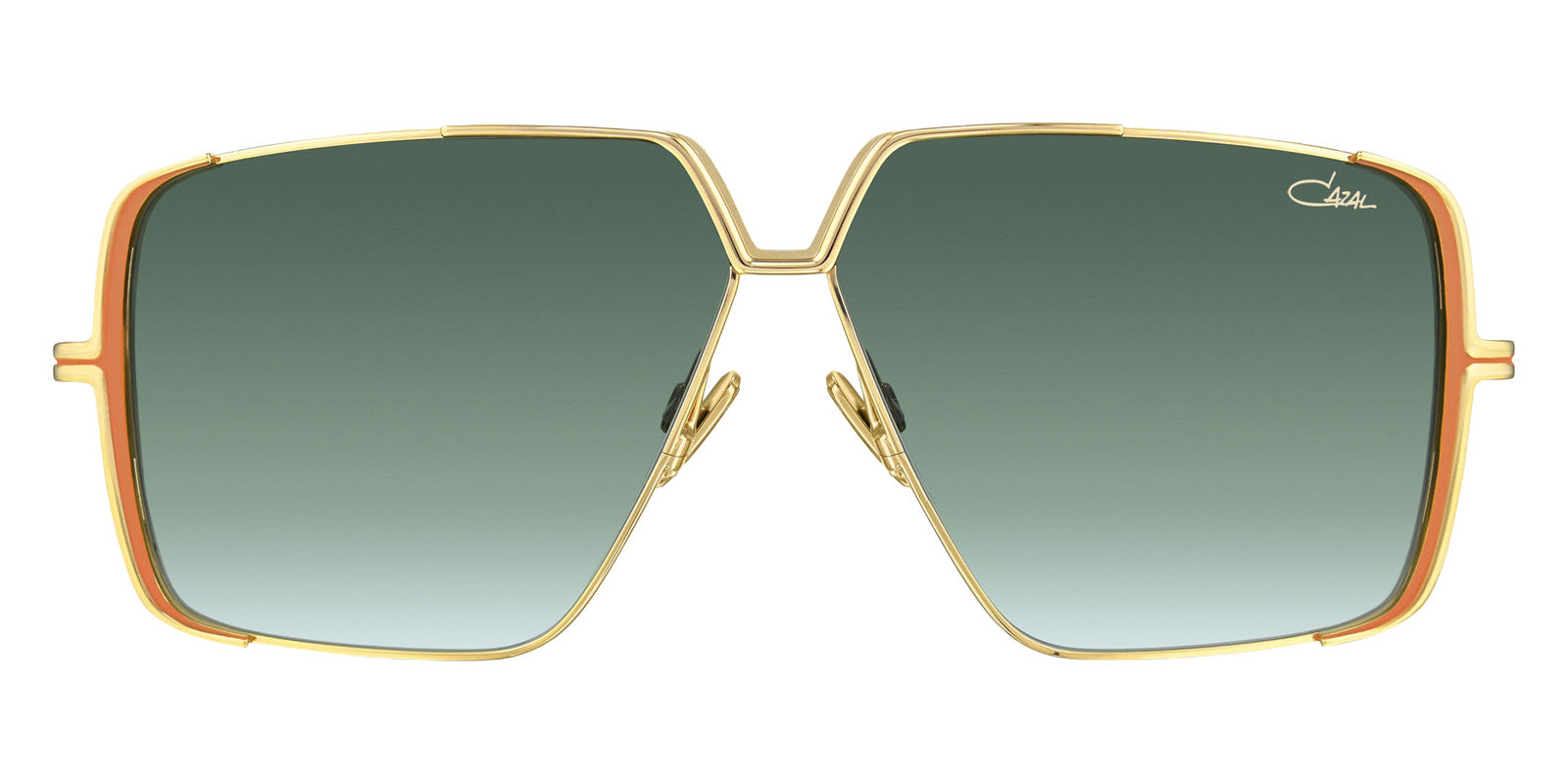 Cazal® 9508 Sunglasses - 004 Orange-Gold/Green Gradient/Ar Coated