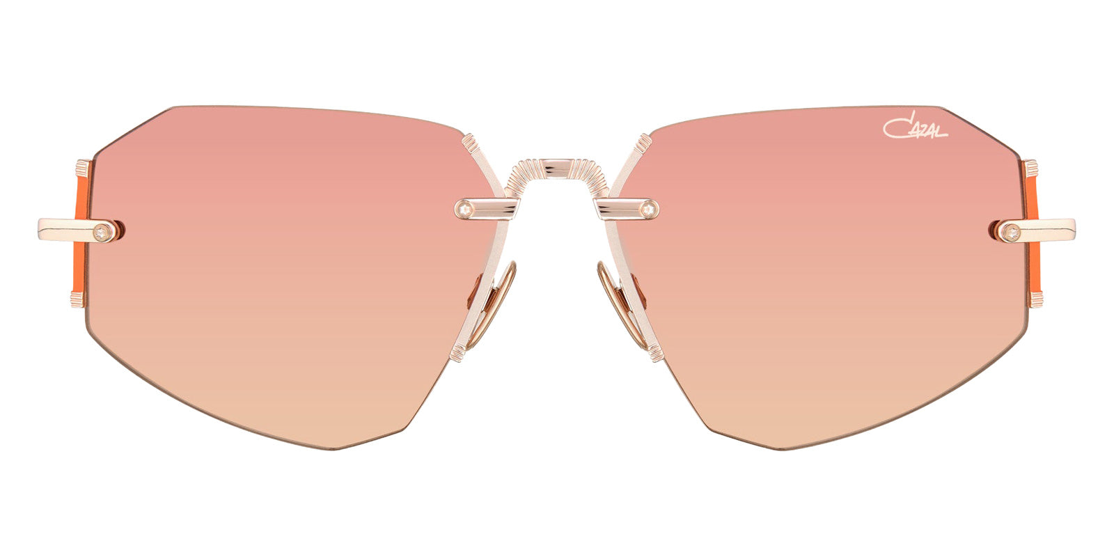 Cazal® 9509 Sunglasses - 004 Rosegold-Orange/Bronze Gradient/Ar Coated
