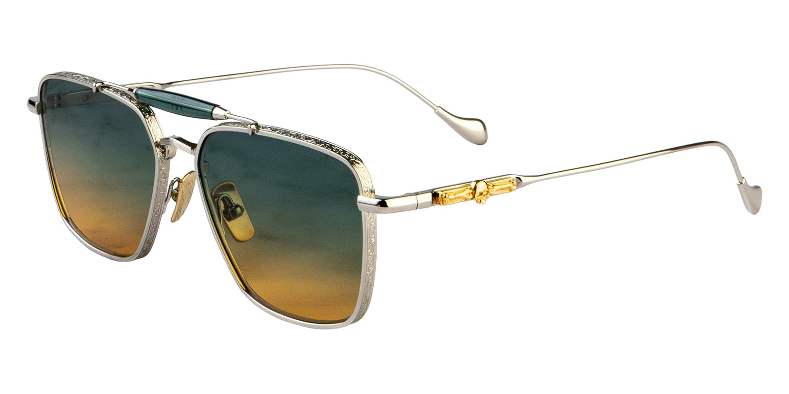 Cutler and Gross® The Great Frog Capri CG TGF Capri SUN Silver/Green 55 - Silver/Green