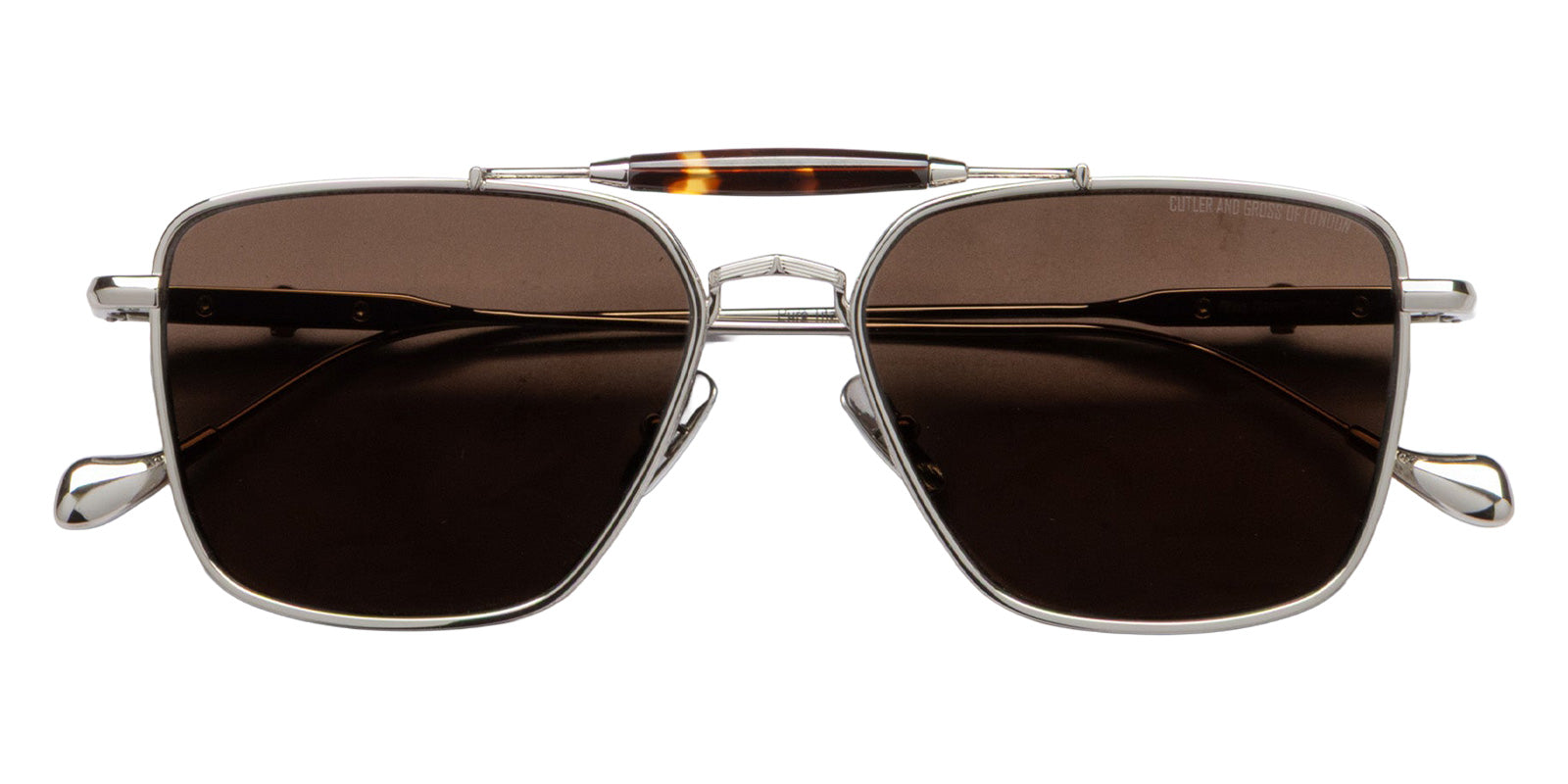 Cutler and Gross® The Great Frog Capri CG TGF Capri SUN Silver/Havana/Brown 55 - Silver/Havana/Brown