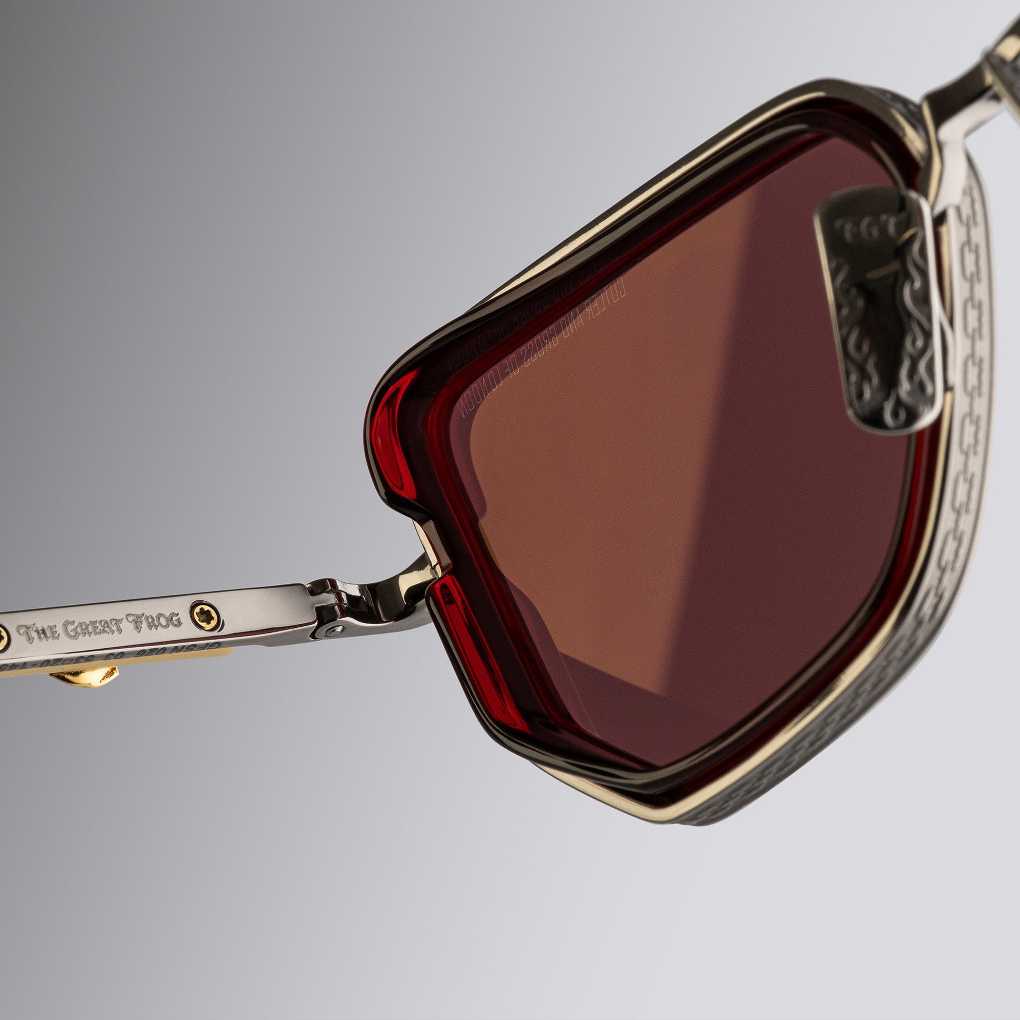 Cutler and Gross® The Great Frog Paisley CG TGF Paisley SUN Gun Metal/Bordeaux 53 - Gun Metal/Bordeaux