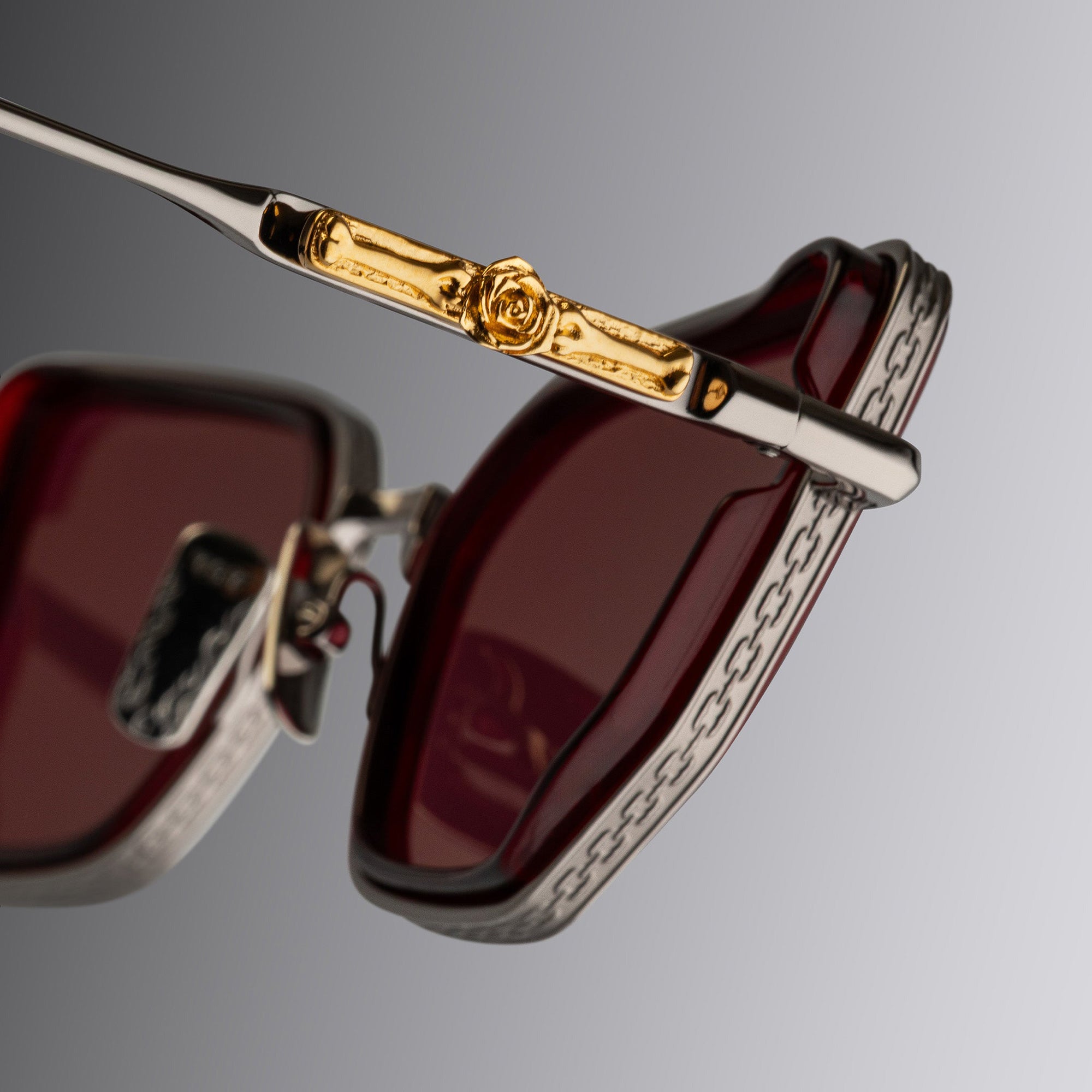 Cutler and Gross® The Great Frog Paisley CG TGF Paisley SUN Gun Metal/Bordeaux 53 - Gun Metal/Bordeaux