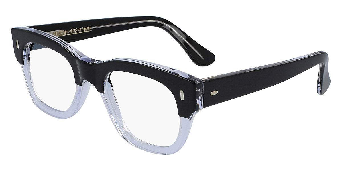 Cutler and Gross® CG0772 CG0772 BLACK CLEAR 50 - Black/Clear Eyeglasses