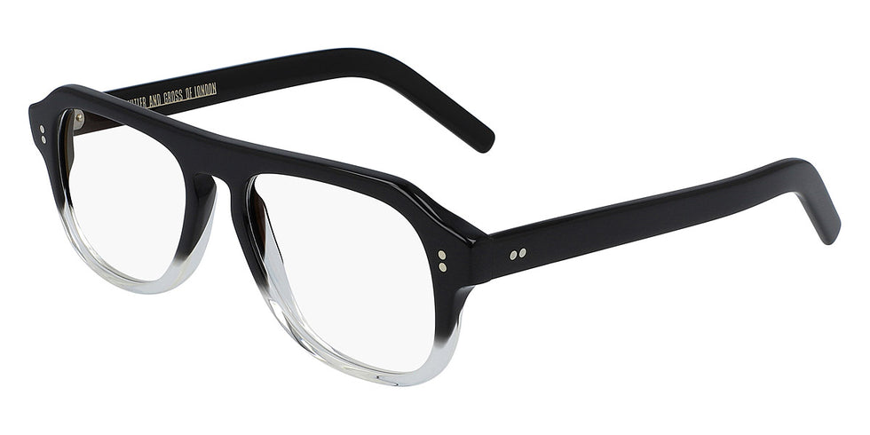 Cutler and Gross® CG0822V2 CG0822V2 BLACK CLEAR 53 - Black/Clear Eyeglasses