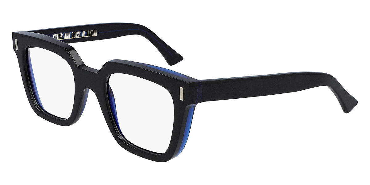 Cutler and Gross® CG1305 CG1305 BLACK BLUE 51 - Black/Blue Eyeglasses