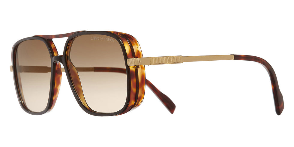 Cutler and Gross® CG1345S CG1345S DARK TURTLE GRAD BROWN 57 - Dark Turtle Grad Brown Sunglasses
