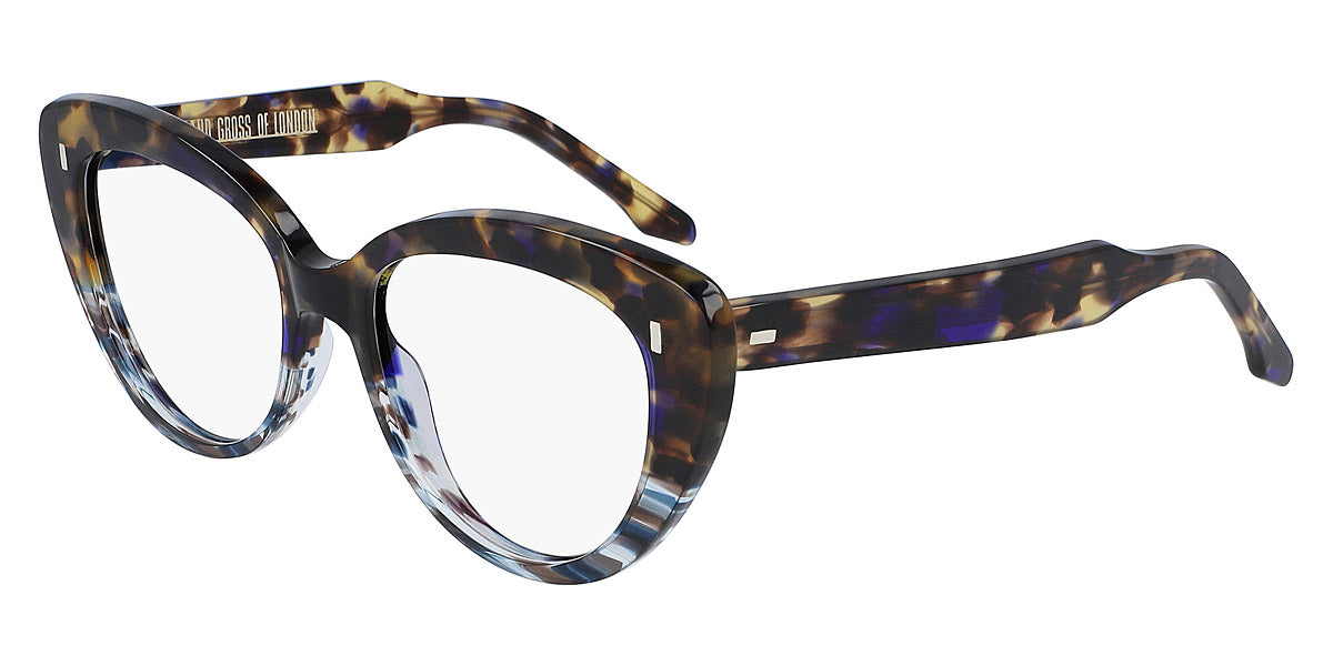 Cutler and Gross® 1350 CG1350 HAVANA WITH BLUE DOTS 56 - Havana With Blue Dots Eyeglasses