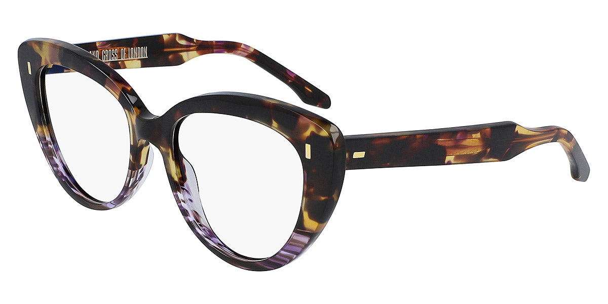 Cutler and Gross® 1350 CG1350 HAVANA WITH VIOLET DOTS 56 - Havana With Violet Dots Eyeglasses