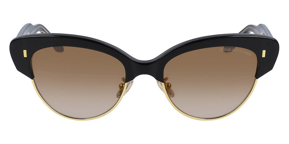 Cutler and Gross® CG1351S CG1351S BLACK ON CRYSTAL 55 - Black On Crystal Sunglasses