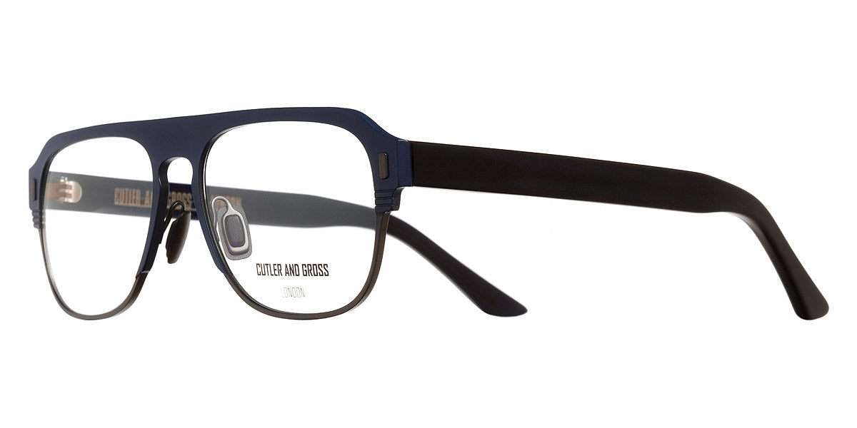 Cutler and Gross® CGOP136555 CGOP136555 BLU GUNMETAL 55 - Blu/Gunmetal Eyeglasses
