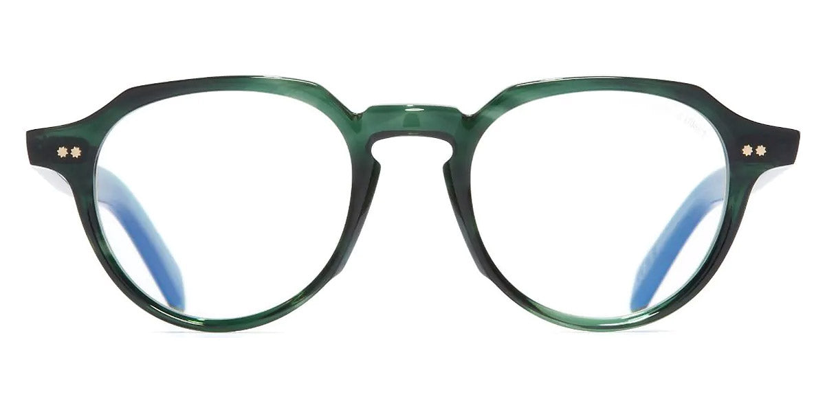 Cutler and Gross® CGOPGR0648 CGOPGR0648 STRIPED DARK GREEN 48 - Striped Dark Green Eyeglasses