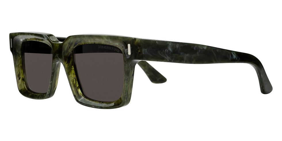 Cutler and Gross® CGSN138652 CGSN138652 EMERALD MARBLE 52 - Emerald Marble Sunglasses
