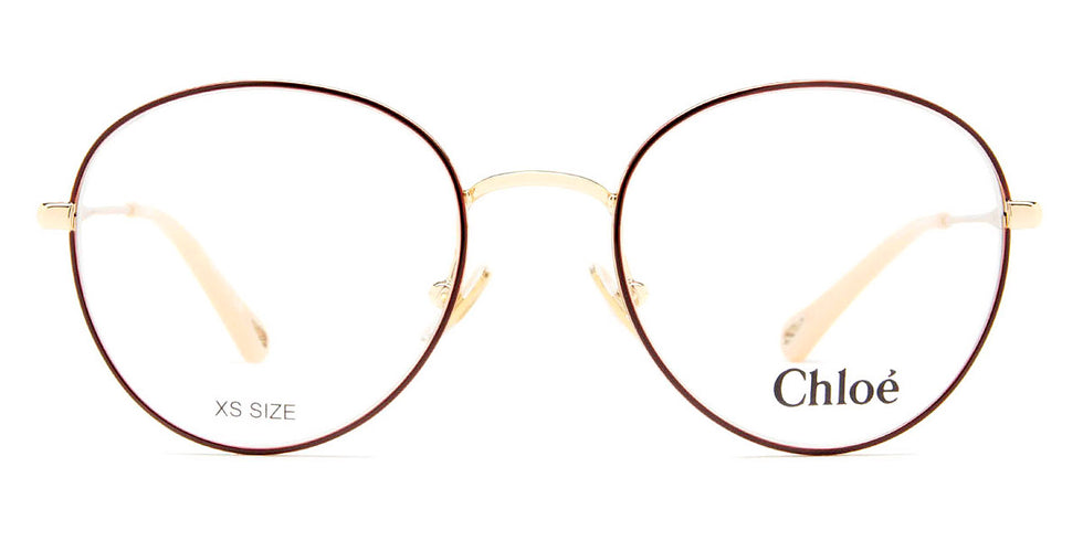 Chloé® CH0021O CHO CH0021O 010 50 - Burgundy/Gold Eyeglasses