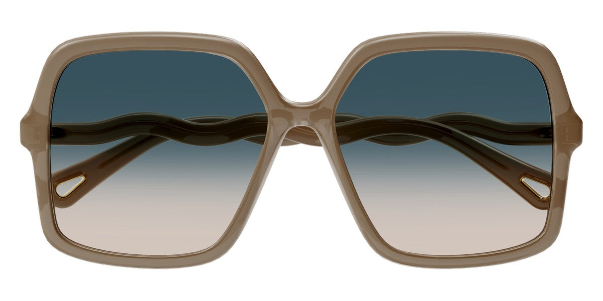 NEW Chloé CH0086S 003 Women\'s Beige  Sunglasses  Size 58-17-145
W/CASE Orig $410 Chloé® CH0086S Square Sunglasses - EuroOptica main image 4