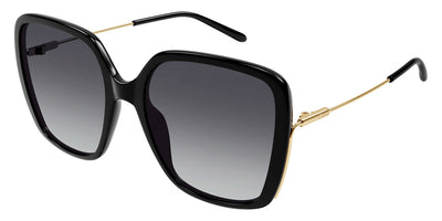 Chloé® CH0173S CHO CH0173S 001 57 - Black/Gold Sunglasses