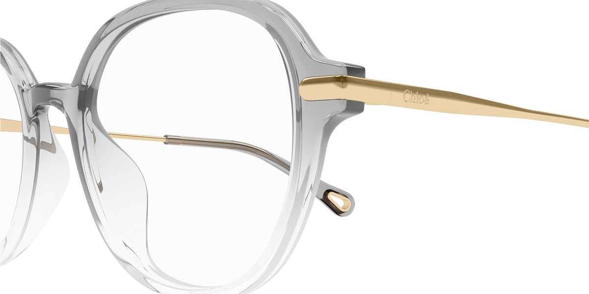 Chloé® CH0217OA CHO CH0217OA 001 53 - Gray/Gold Eyeglasses