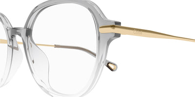 Chloé® CH0217OA CHO CH0217OA 001 53 - Gray/Gold Eyeglasses