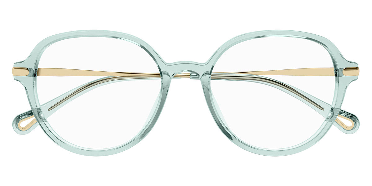 Chloé® CH0217OA CHO CH0217OA 003 53 - Green/Gold Eyeglasses