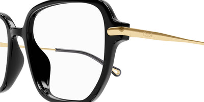 Chloé® CH0218OA CHO CH0218OA 001 55 - Black/Gold Eyeglasses
