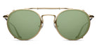 Matsuda® CL3058 CLIP MTD CL3058 CLIP Brushed Gold/Sage Green 48 - Brushed Gold / Sage Green Sunglasses