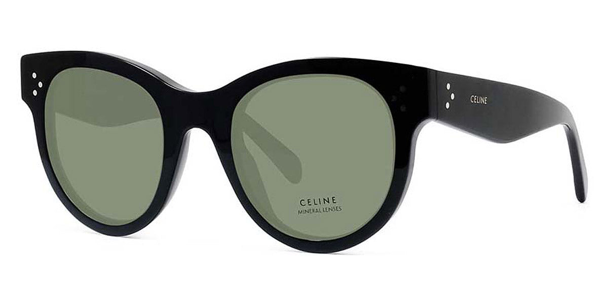 Celine® CL4003IN CLN CL4003IN 01A 48 - Shiny Black / Smoke Mineral Sunglasses