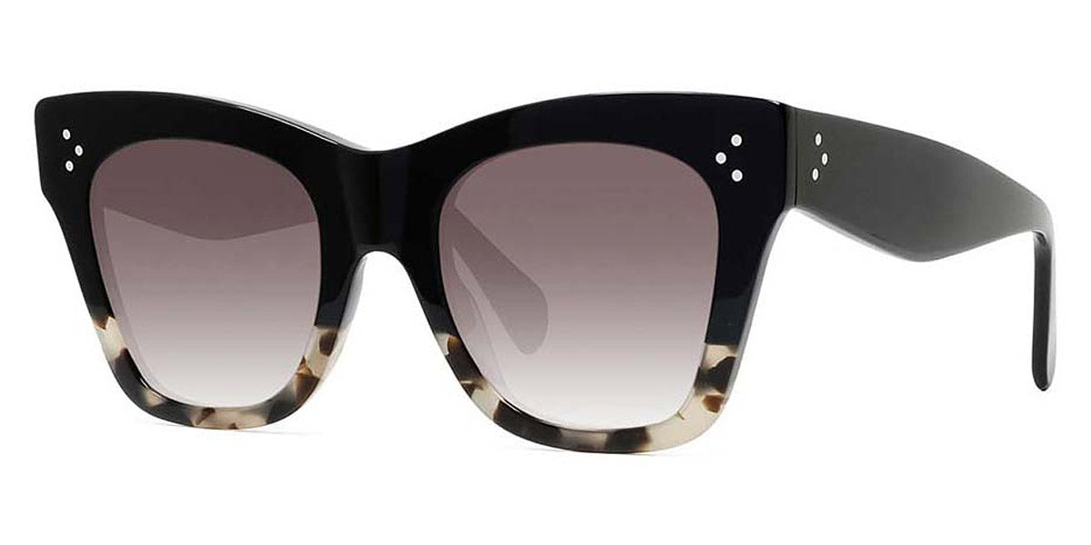 Celine® CL4004IN CLN CL4004IN 05F 50 - Shaded Black in Polished Light Gray Havana / Gradient Brown Sunglasses