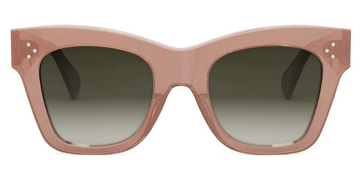 Celine® CL4004IN CLN CL4004IN 74F 50 - Shiny Milky Pink with Silver Glitter / Brown Sunglasses