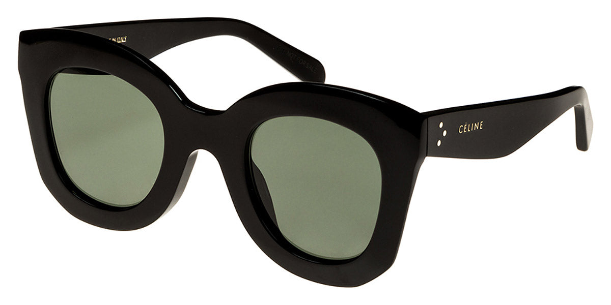 Celine® CL4005FN CLN CL4005FN 01N 49 - Shiny Black / Green Sunglasses