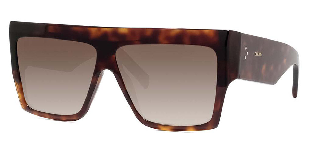 Celine® CL40092I CLN CL40092I 52F 60 - Shiny Dark Havana / Gradient Brown Sunglasses