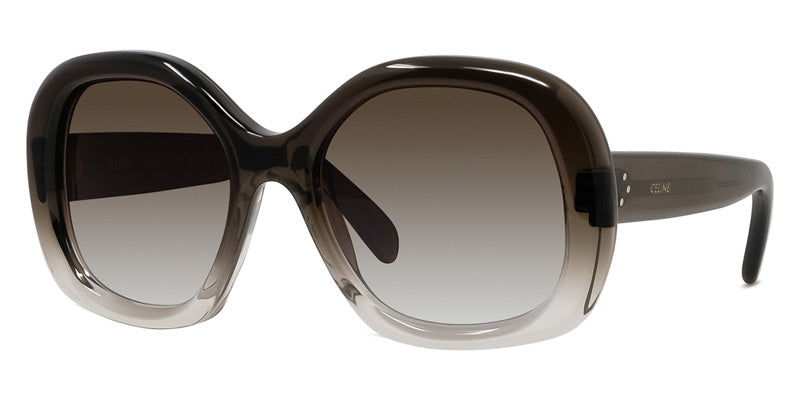 Celine® CL40163I CLN CL40163I 20K 55 - Shiny Transparent Gradient Grey / Gradient Roviex Sunglasses