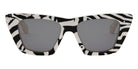 Celine® CL40187I CLN CL40187I 99E 51 - 99E Black/White Animal / Brown Sunglasses