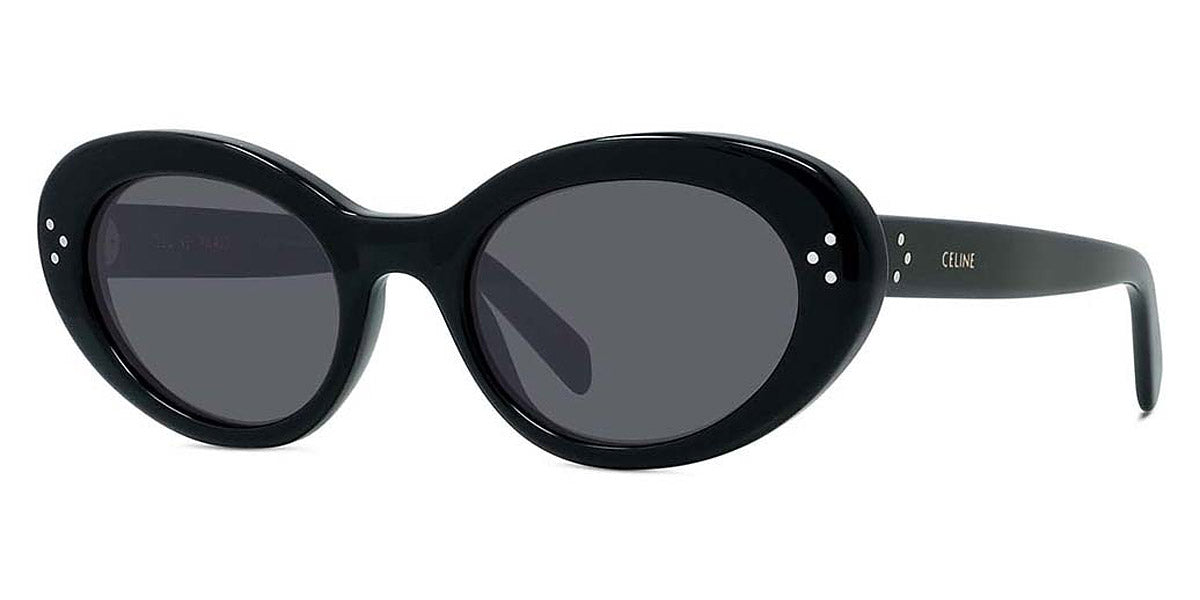 Celine® CL40193I CLN CL40193I 01A 53 - Shiny Black / Smoke Sunglasses