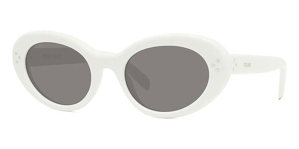 Celine® CL40193I CLN CL40193I 25A 53 - 25A Shiny Ivory / Smoke Sunglasses