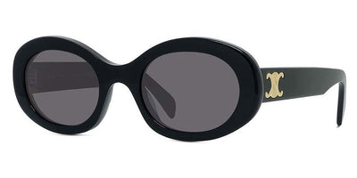 Celine® CL40194U CLN CL40194U 01A 52 - Shiny Black / Smoke Sunglasses