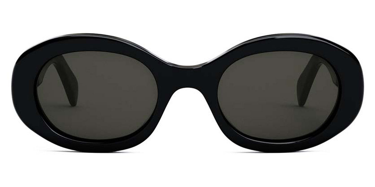 Celine® CL40194U CLN CL40194U 05A 52 - Shiny Black / Dark Smoke Sunglasses