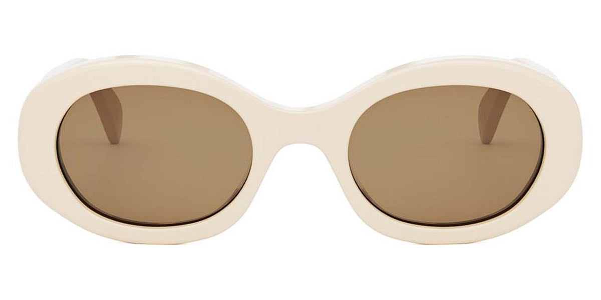 Celine® CL40194U CLN CL40194U 24E 52 - White/Other / Brown Sunglasses