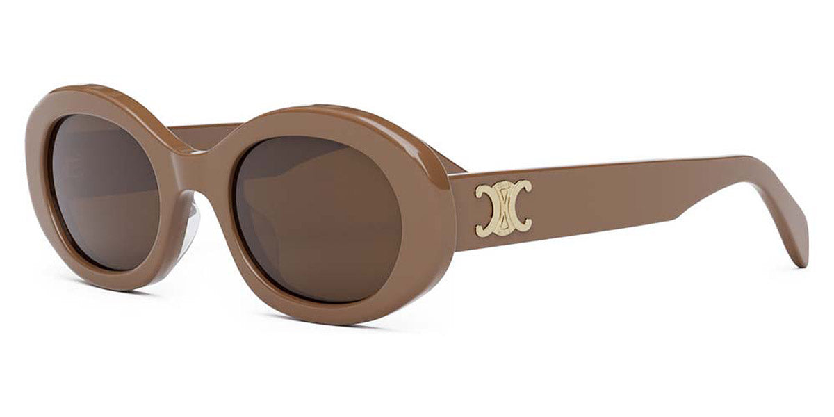 Celine® CL40194U CLN CL40194U 45E 52 - Shiny Brown / Lenses Brown Sunglasses