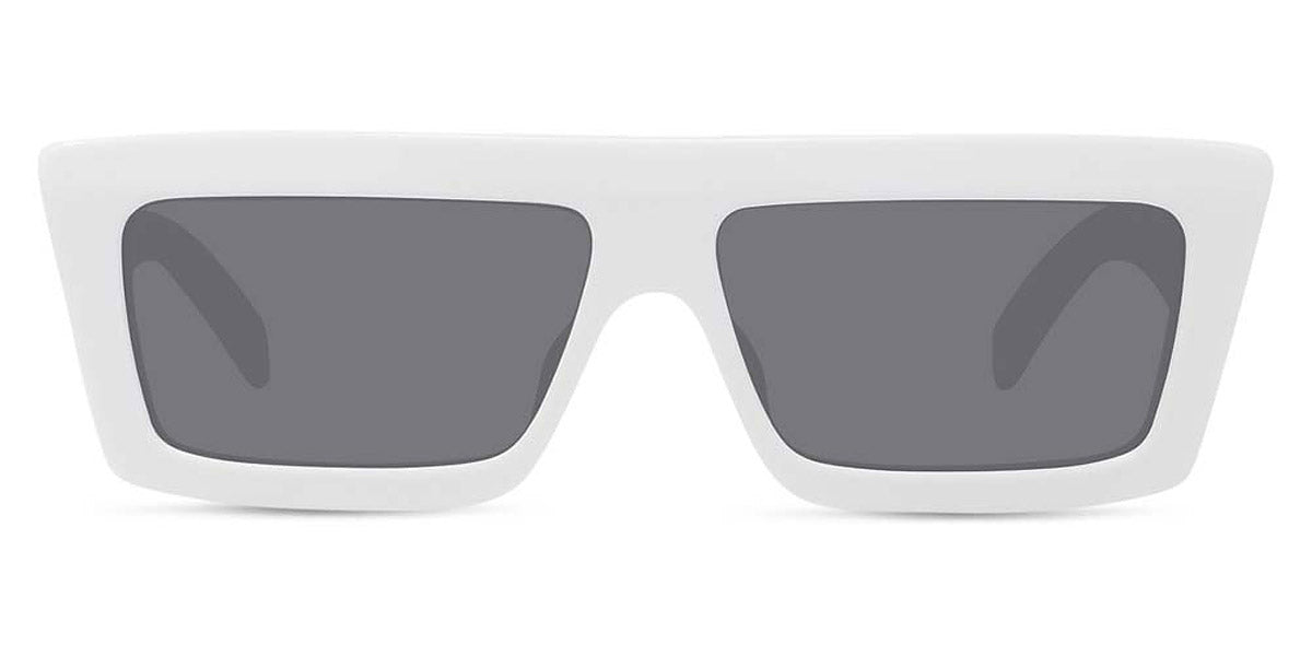 Celine® CL40214U CLN CL40214U 25A 57 - Shiny Ivory / Smoke Sunglasses