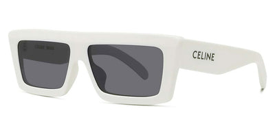 Celine® CL40214U CLN CL40214U 25A 57 - Shiny Ivory / Smoke Sunglasses