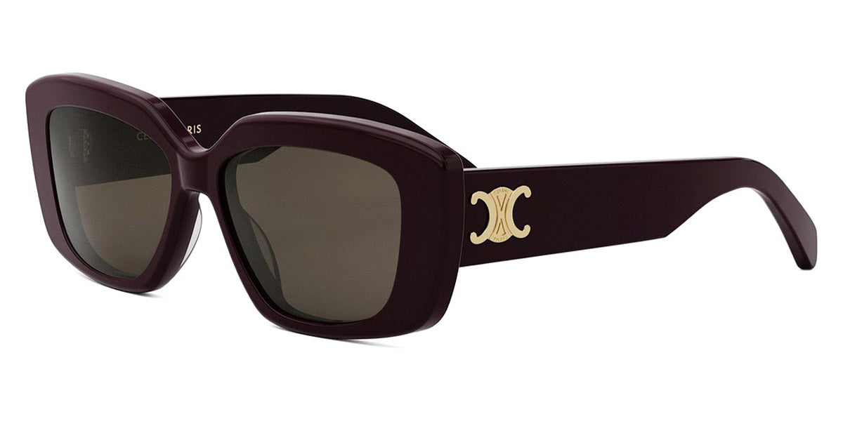 Celine® CL40216U CLN CL40216U 69E 55 - 69E Shiny Bordeaux / Brown Sunglasses