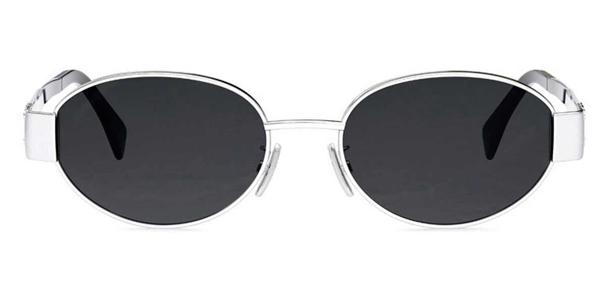Celine® CL40235U CLN CL40235U 16A 54 - 16A Shiny Palladium / Smoke Sunglasses
