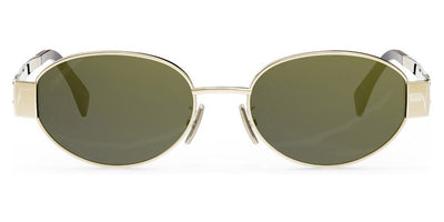 Celine® CL40235U CLN CL40235U 30N 54 - Shiny Endura Gold / Green Sunglasses